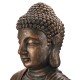 Glitzhome 29.5"H Oversized MGO Bronze Meditating Buddha Statue