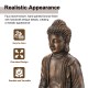 Glitzhome 29.5"H Oversized MGO Bronze Meditating Buddha Statue