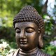 Glitzhome 29.5"H Oversized MGO Bronze Meditating Buddha Statue