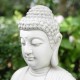 Glitzhome 22.75"H MGO White Meditating Buddha Statue