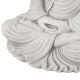 Glitzhome 22.75"H MGO White Meditating Buddha Statue