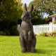 Glitzhome 28"H MGO Oversized Bronze Standing Rabbit Statue