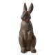 Glitzhome 28"H MGO Oversized Bronze Standing Rabbit Statue