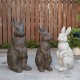 Glitzhome 28"H MGO Oversized Bronze Standing Rabbit Statue