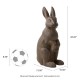 Glitzhome 28"H MGO Oversized Bronze Standing Rabbit Statue