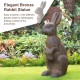 Glitzhome 28"H MGO Oversized Bronze Standing Rabbit Statue