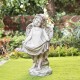 Glitzhome 21"H MGO Angel Garden Statue with Birdfeeder