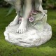 Glitzhome 21"H MGO Angel Garden Statue with Birdfeeder