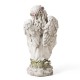Glitzhome 21"H MGO Angel Garden Statue with Birdfeeder