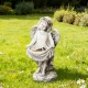 Glitzhome 21"H MGO Angel Garden Statue with Birdfeeder