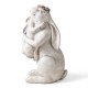 Glitzhome 17"H MGO Hugging Mom and Baby Rabbit Statue
