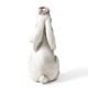 Glitzhome 17"H MGO Hugging Mom and Baby Rabbit Statue