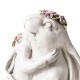 Glitzhome 17"H MGO Hugging Mom and Baby Rabbit Statue