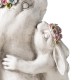 Glitzhome 17"H MGO Hugging Mom and Baby Rabbit Statue