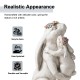 Glitzhome 17"H MGO Hugging Mom and Baby Rabbit Statue