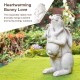 Glitzhome 17"H MGO Hugging Mom and Baby Rabbit Statue