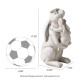 Glitzhome 17"H MGO Hugging Mom and Baby Rabbit Statue