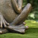 Glitzhome 12"H Resin Bronze Sitting Frog Statue
