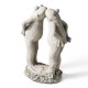Glitzhome 15.25"H Resin Two Kissing Frog Statue