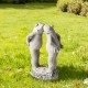 Glitzhome 15.25"H Resin Two Kissing Frog Statue