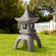 Glitzhome 24"H MGO Faux Concrete Pagoda Garden Statue