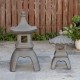 Glitzhome 24"H MGO Faux Concrete Pagoda Garden Statue