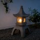Glitzhome 24"H MGO Faux Concrete Pagoda Garden Statue