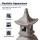 Glitzhome 24"H MGO Faux Concrete Pagoda Garden Statue