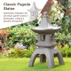 Glitzhome 24"H MGO Faux Concrete Pagoda Garden Statue