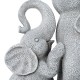 Glitzhome 18.25"H Resin Mother and Baby Elephant Statue