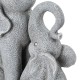 Glitzhome 18.25"H Resin Mother and Baby Elephant Statue
