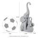 Glitzhome 18.25"H Resin Mother and Baby Elephant Statue