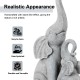 Glitzhome 18.25"H Resin Mother and Baby Elephant Statue