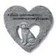 Glitzhome 10"D Set of 2 Cement Heart Shaped Paw Prints and Dog Memory Stepping Stones