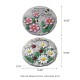 Glitzhome 10"D Set of 2 Cement Flower Textured Stepping Stones