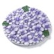 Glitzhome 10"D Set of 2 Cement Blue and Purple Hydrangea Textured Stepping Stones