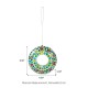 Glitzhome 8"D Glass Round Hanging Blue/Green Dots & Ladybugs Multi-Color Mosaic Birdfeeder