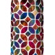 Glitzhome 20"H Glass Tall Hanging Multi-Color Mosaic Birdfeeder(KD)
