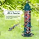 Glitzhome 20"H Glass Tall Hanging Multi-Color Mosaic Birdfeeder(KD)