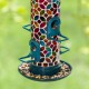 Glitzhome 20"H Glass Tall Hanging Multi-Color Mosaic Birdfeeder(KD)