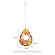 Glitzhome 6.75"H Glass Water Drop Hanging Orange Dots Birdfeeder