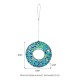 Glitzhome 8"D Glass Round Hanging  Blue/Green Mosaic Birdfeeder