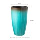 Glitzhome 23.5"H Set of 2 Oversized Gradient Turquoise Faux Ceramic Tall Plastic Planter