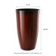 Glitzhome 23.5"H Set of 2 Oversized Gradient Red Faux Ceramic Tall Plastic Planter