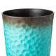 Glitzhome 31"H Set of 2 Oversized Honeycomb Textured Turquoise Tall Plastic Planter