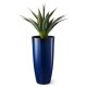 Glitzhome 30"H Set of 2 Oversized Gradient Cobalt Blue Faux Ceramic Tall Plastic Planter