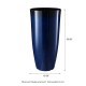 Glitzhome 30"H Set of 2 Oversized Gradient Cobalt Blue Faux Ceramic Tall Plastic Planter