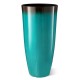Glitzhome 30"H Set of 2 Oversized Gradient Turquoise Faux Ceramic Tall Plastic Planter