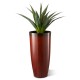 Glitzhome 30"H Set of 2 Oversized Gradient Red Faux Ceramic Tall Plastic Planter