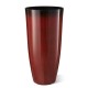 Glitzhome 30"H Set of 2 Oversized Gradient Red Faux Ceramic Tall Plastic Planter